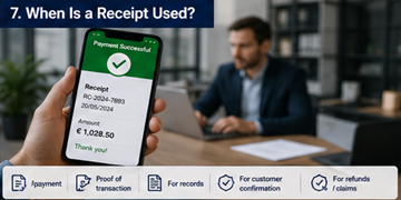 Digital payment receipt shown on smartphone after successful logistics payment